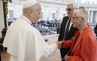 Photo on Vatican City with Pope Leo and Catholic Nonviolence Initiative