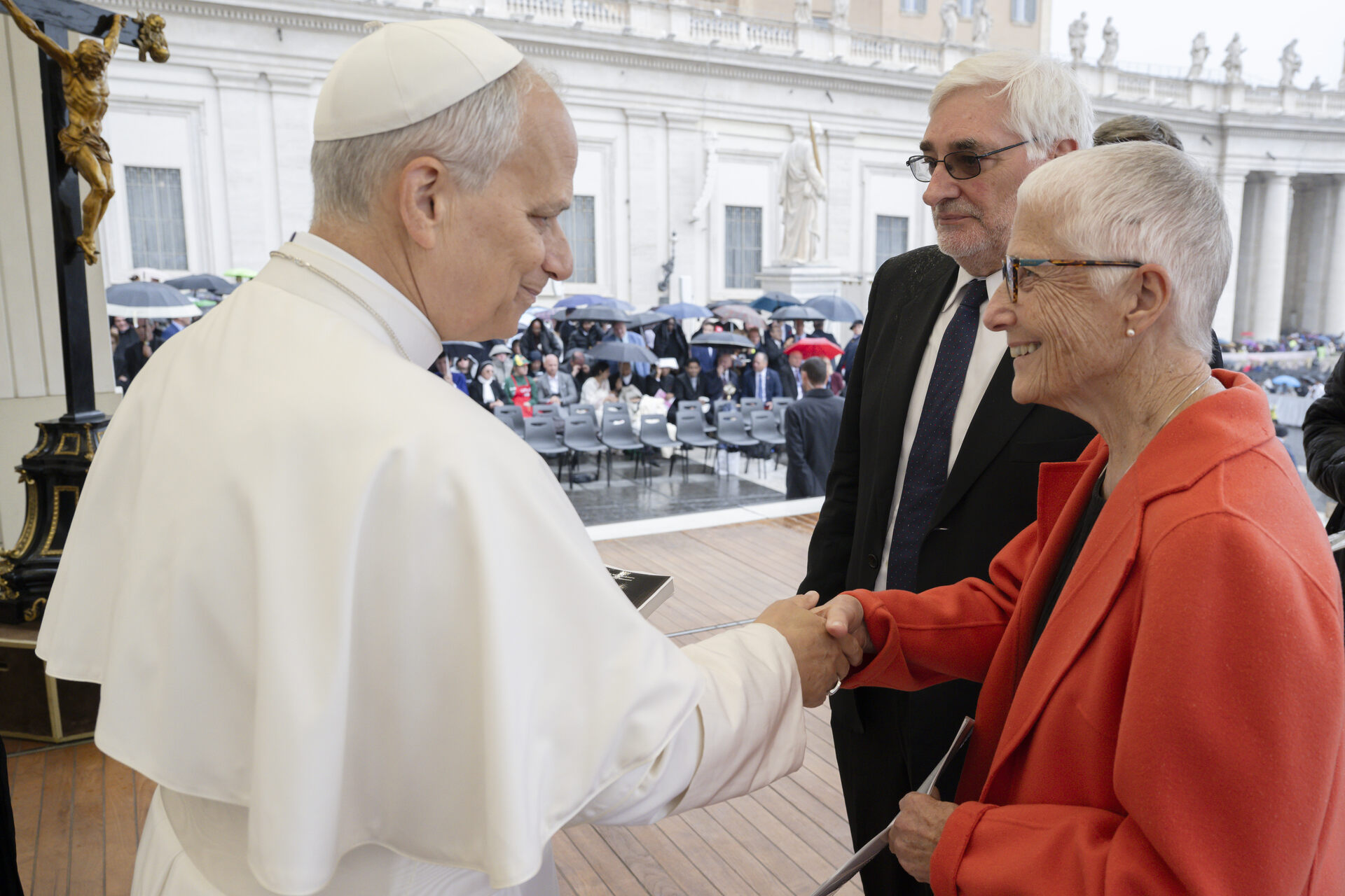 Photo on Vatican City with Pope Leo and Catholic Nonviolence Initiative